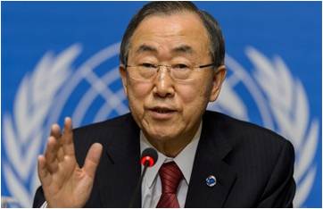 بان جي مون يدين الهجوم على مدرسة تديرها الأمم المتحدة في غزة