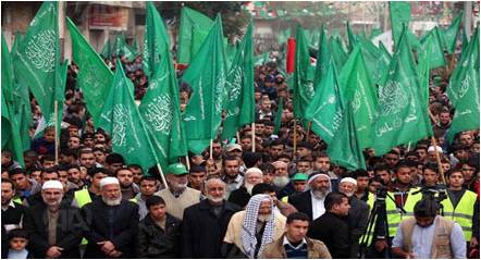 مسيرة بغزة رفضا لاعتبار حماس “منظمة إرهابية” بمصر