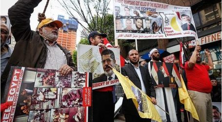 مظاهرة بنيويورك احتجاجًا على قرار إعدام مرسي