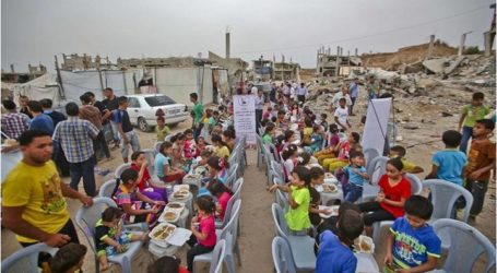 غزة: إفطار جماعي لـ150 طفلا من متضرري الحرب