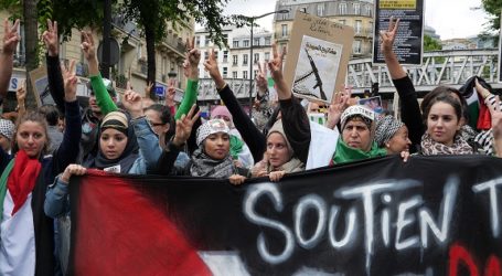 مظاهرة تضامنية في باريس احتجاجا للفلسطين