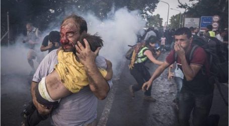 صورة صادمة تظهر التعامل الوحشي مع اللاجئين في المجر