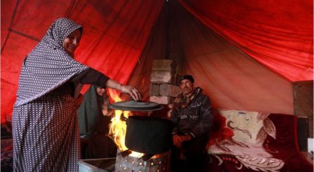 “موقد النار”.. وسيلة فقراء غزة لمقاومة برد الشتاء