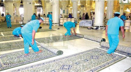 تغيير 400 سجادة في المسجد النبوي؛ استعدادًا لشهر رمضان