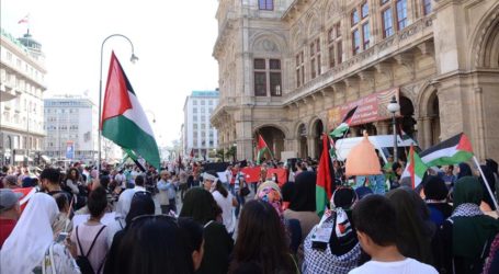 مظاهرة في فيينا احتجاجا على انتهاكات إسرائيل بحق المسجد الأقصى