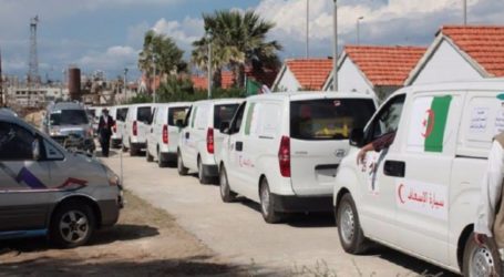 قافلة مساعدات جزائرية لغزة تعبر معبر رفح