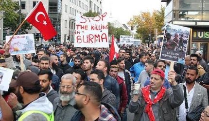 الألمانية:مئات يتظاهرون في برلين رفضا للهجمات ضد مسلمي أراكان