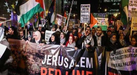 مظاهرة حاشدة في “شيكاغو” ضد قرار ترامب بشأن القدس