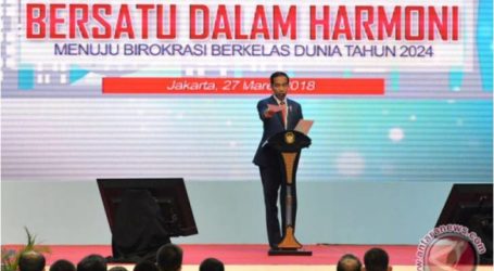 الرئيس جوكو ويدودو : ستصبح إندونيسيا دولة متقدمة إذا عمل البيروقراطيون بجد