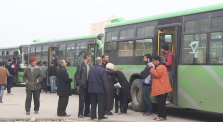 وصول القافلة الخامسة من مهجري “الغوطة” إلى حماة