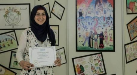 طالبة فلسطينية تفوز بالمركز الأول في مسابقة للرسم