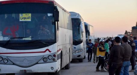 القافلة الـ16 من مهجري الغوطة الشرقية تصل “الباب”