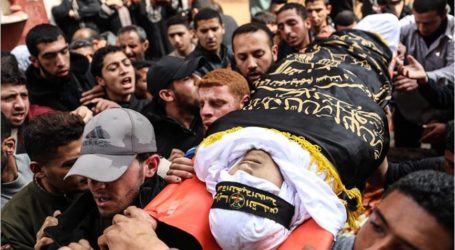 تشييع جثماني فلسطينييْن استشهدا برصاص إسرائيلي في غزة