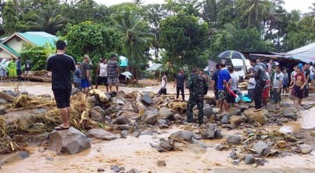 الفيضانات المفاجئة في منطقة جزر سانغي في شمال سولاويزي تودي بحياة شخص واحد